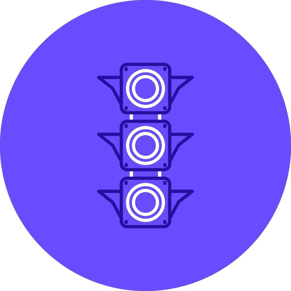 Traffic light Duo tune color circle Icon vector