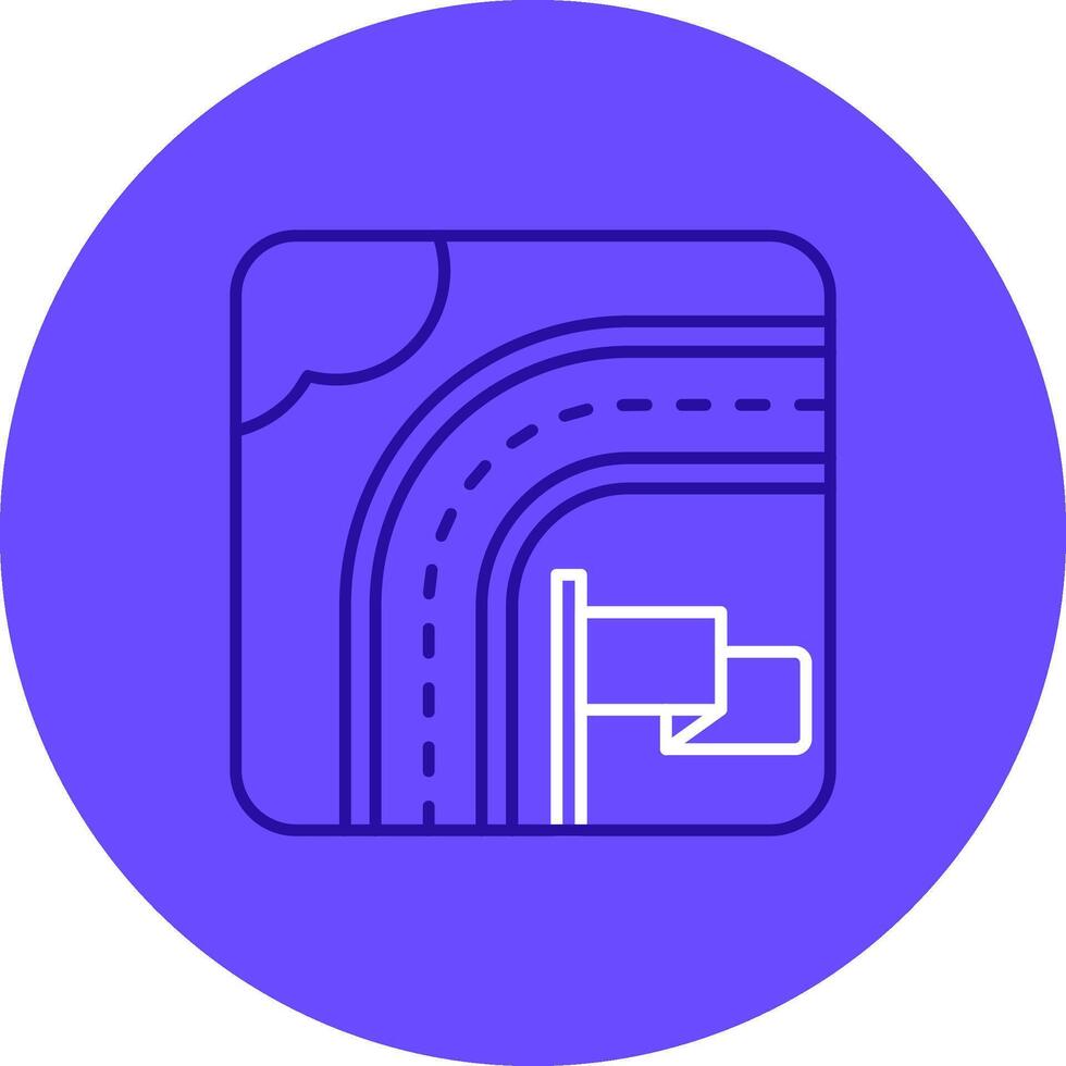 Destination Duo tune color circle Icon vector