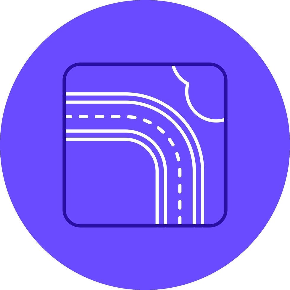 Highway Duo tune color circle Icon vector
