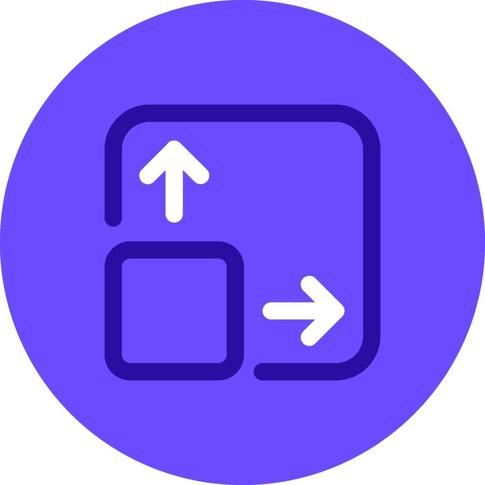 Expand Duo tune color circle Icon vector