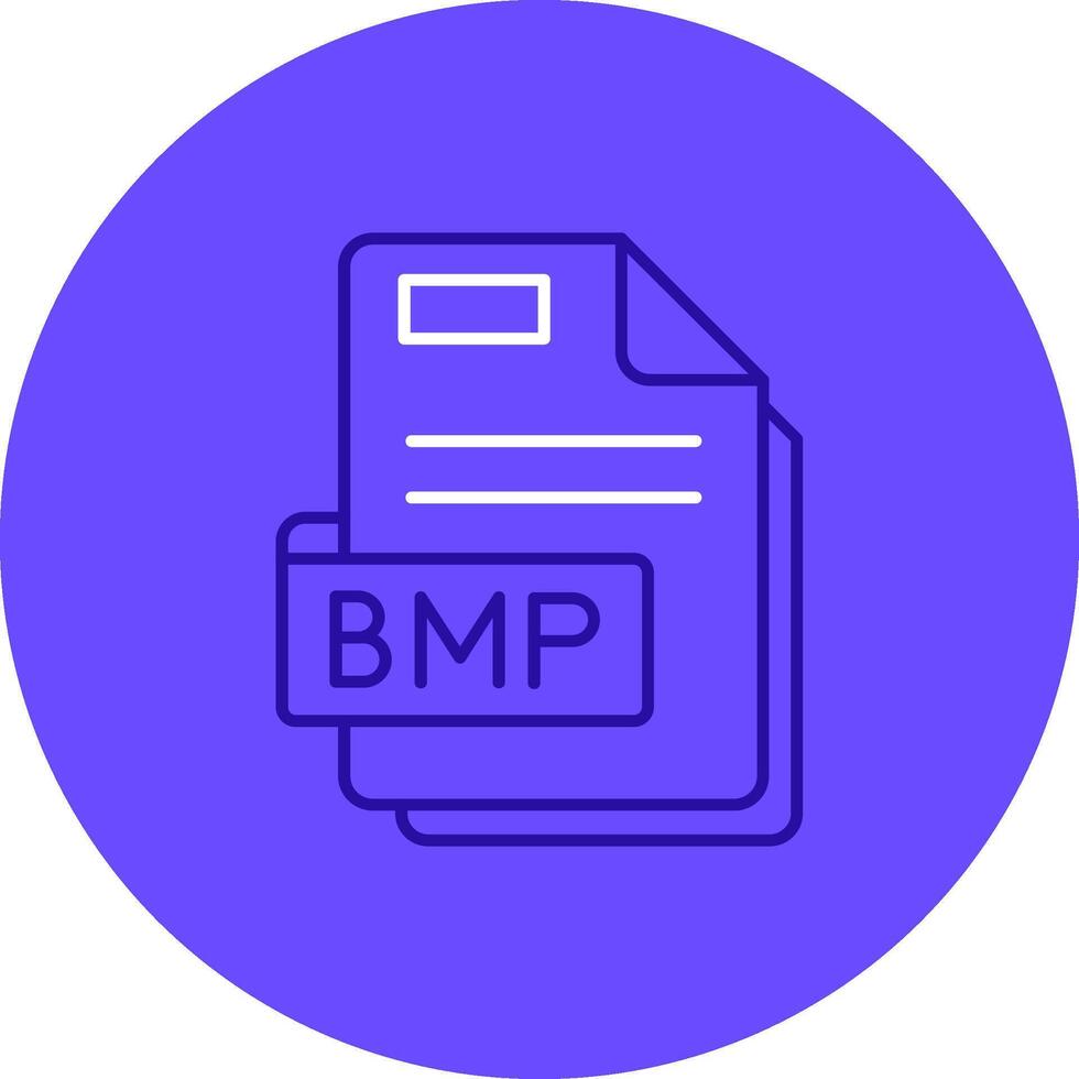 Bmp Duo tune color circle Icon vector
