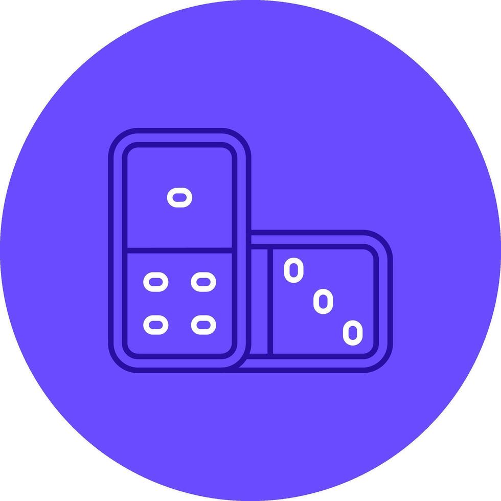 Domino Duo tune color circle Icon vector