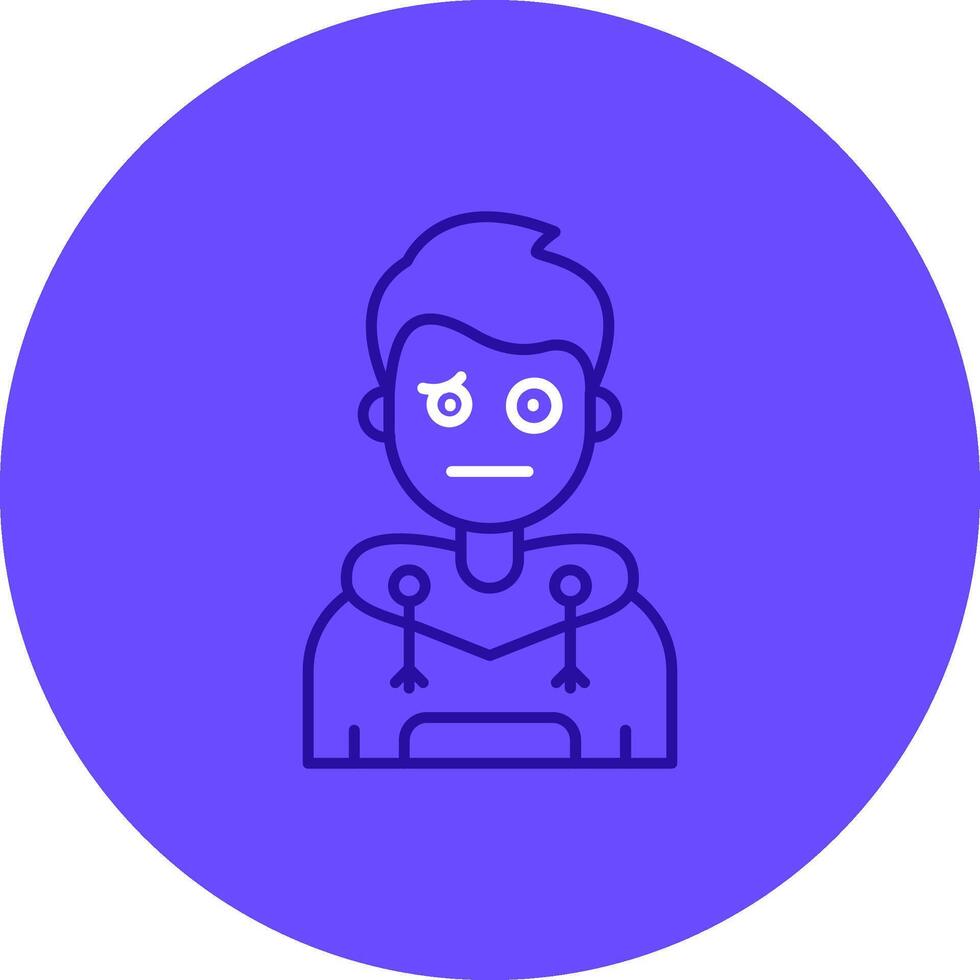 Confused Duo tune color circle Icon vector