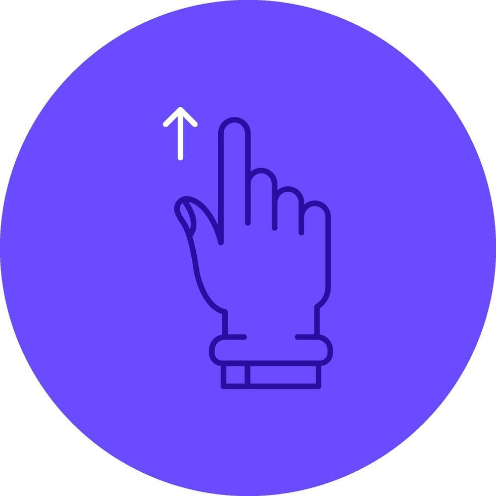 Swipe Up Duo tune color circle Icon vector