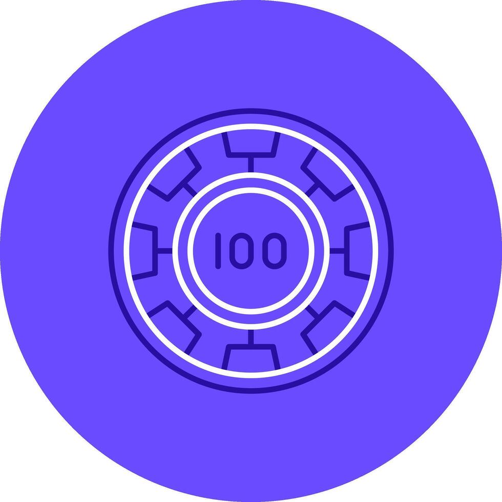 Chip Duo tune color circle Icon vector