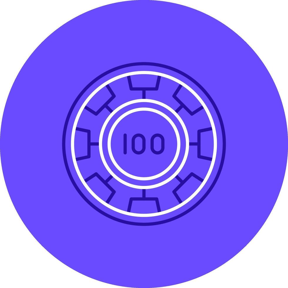 Chip Duo tune color circle Icon vector