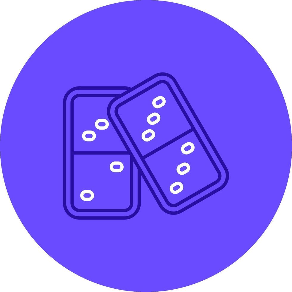 Domino Duo tune color circle Icon vector