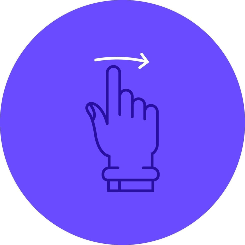 Swipe Right Duo tune color circle Icon vector