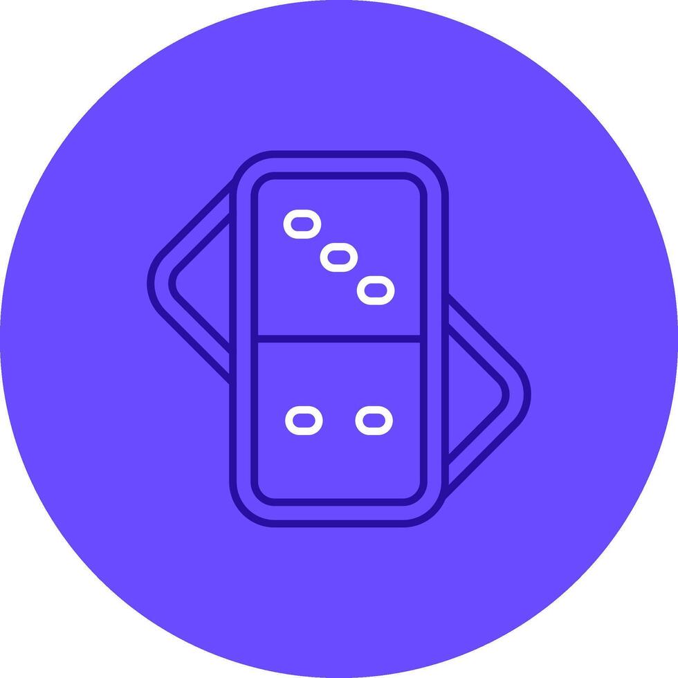 Domino Duo tune color circle Icon vector