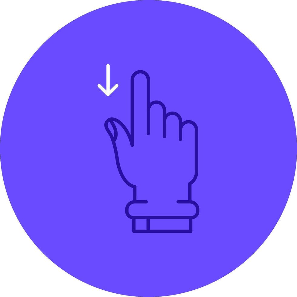 Swipe Down Duo tune color circle Icon vector