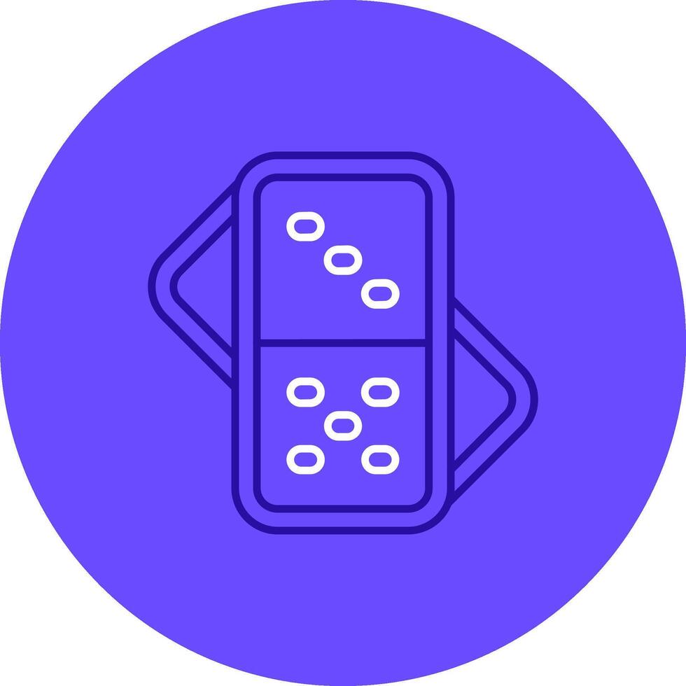 Domino Duo tune color circle Icon vector