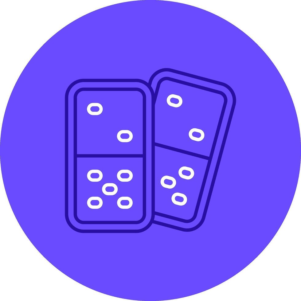 Domino Duo tune color circle Icon vector