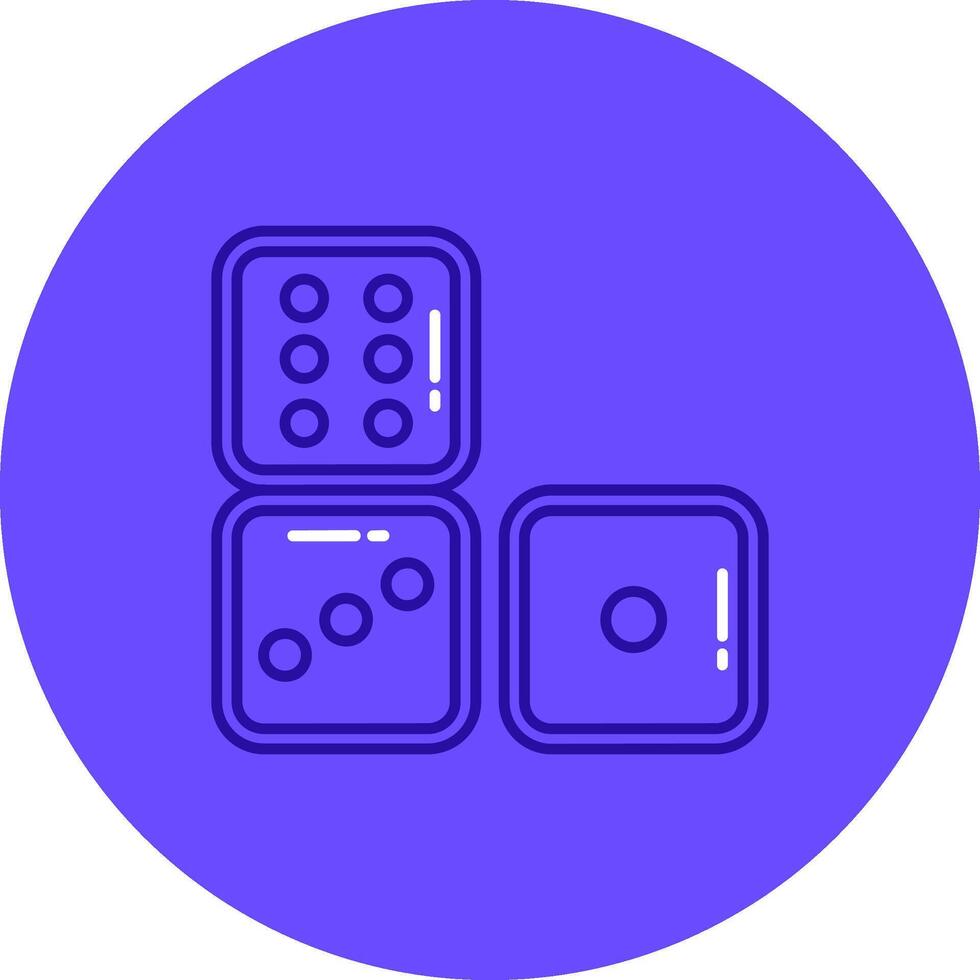 Dices Duo tune color circle Icon vector