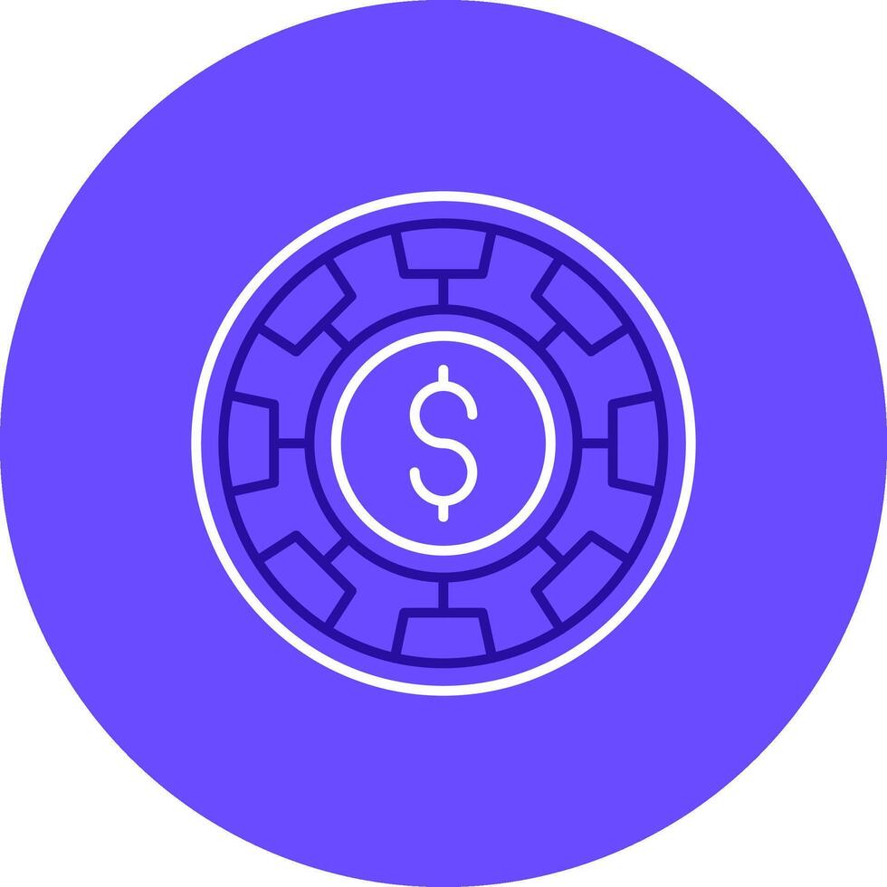 Chip Duo tune color circle Icon vector