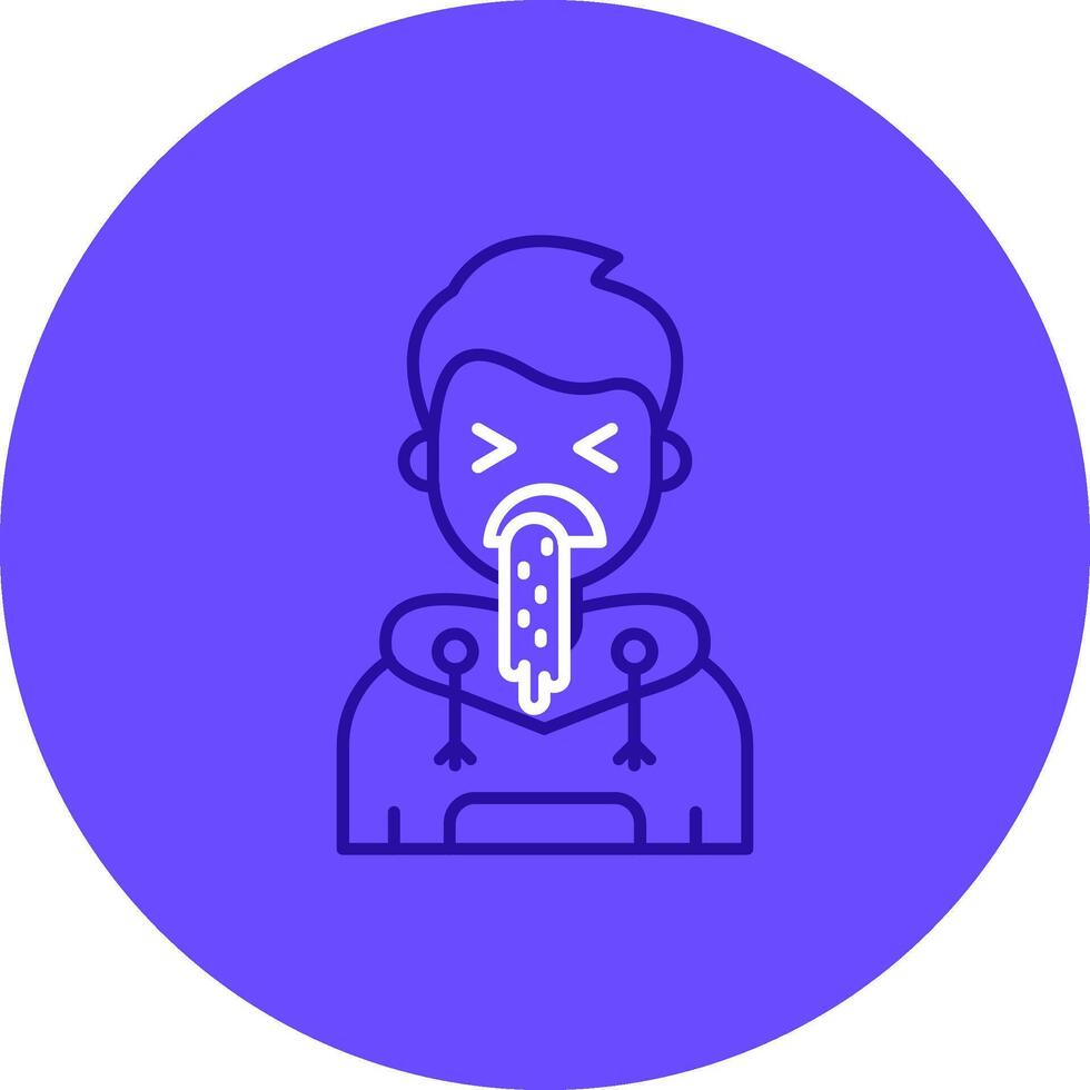 Vomit Duo tune color circle Icon vector