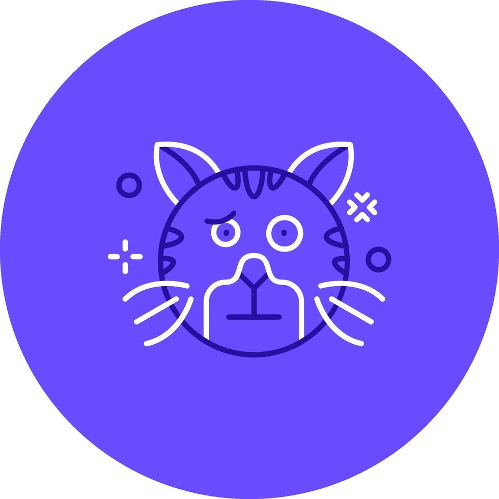 Confused Duo tune color circle Icon vector