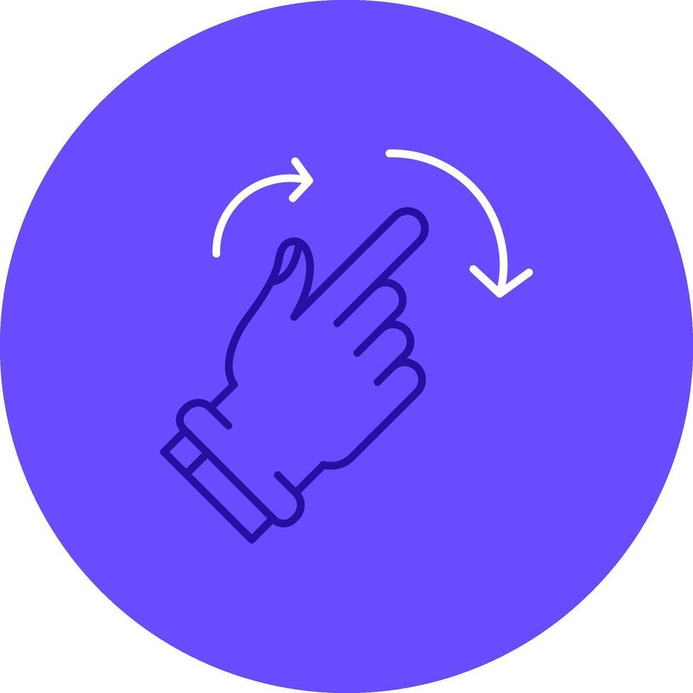 Rotate Right Duo tune color circle Icon vector