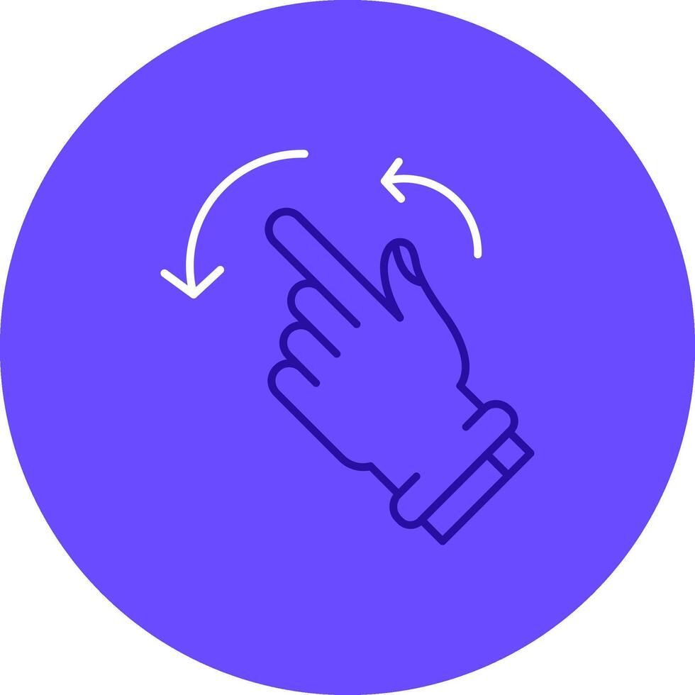 Rotate Left Duo tune color circle Icon vector