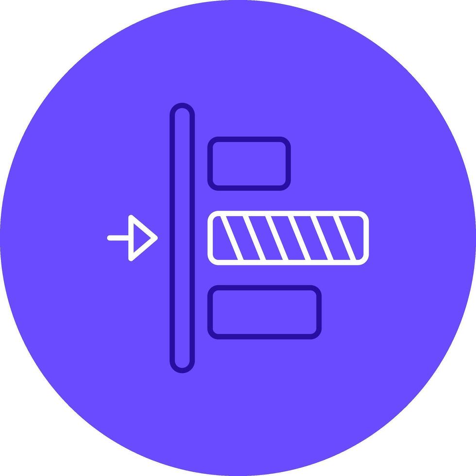 Left alignment Duo tune color circle Icon vector