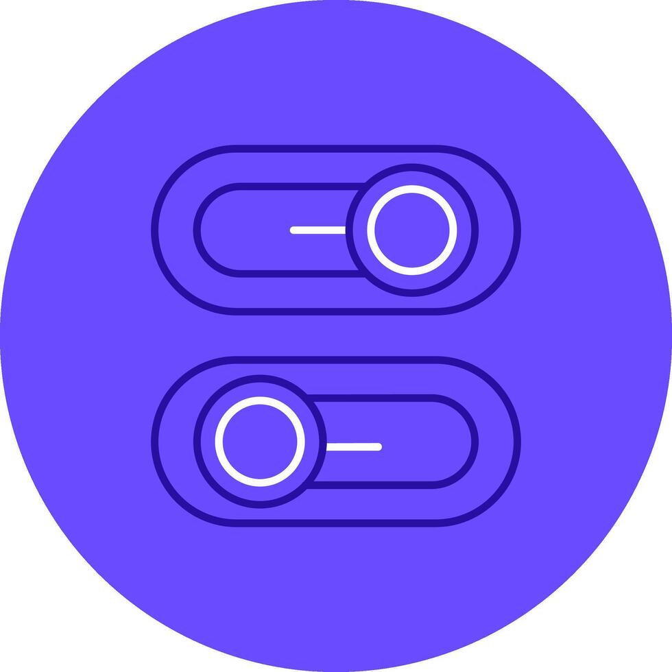 Switch Duo tune color circle Icon vector