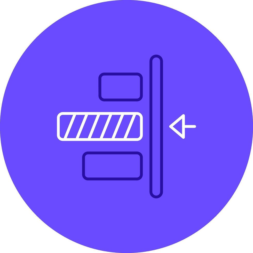Right alignment Duo tune color circle Icon vector