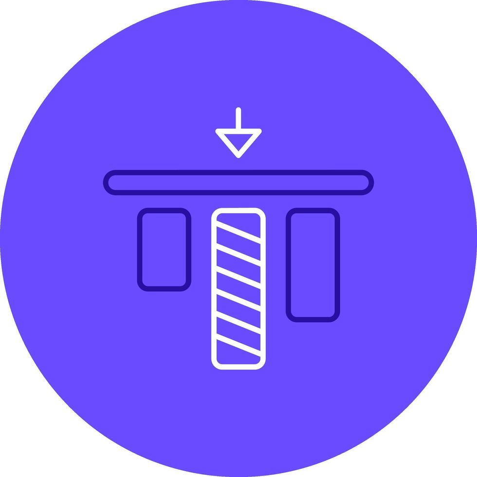 Top alignment Duo tune color circle Icon vector