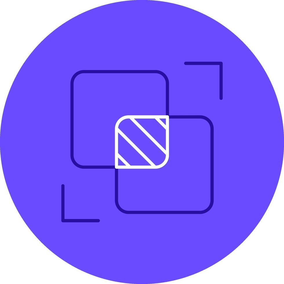 Intersect Duo tune color circle Icon vector