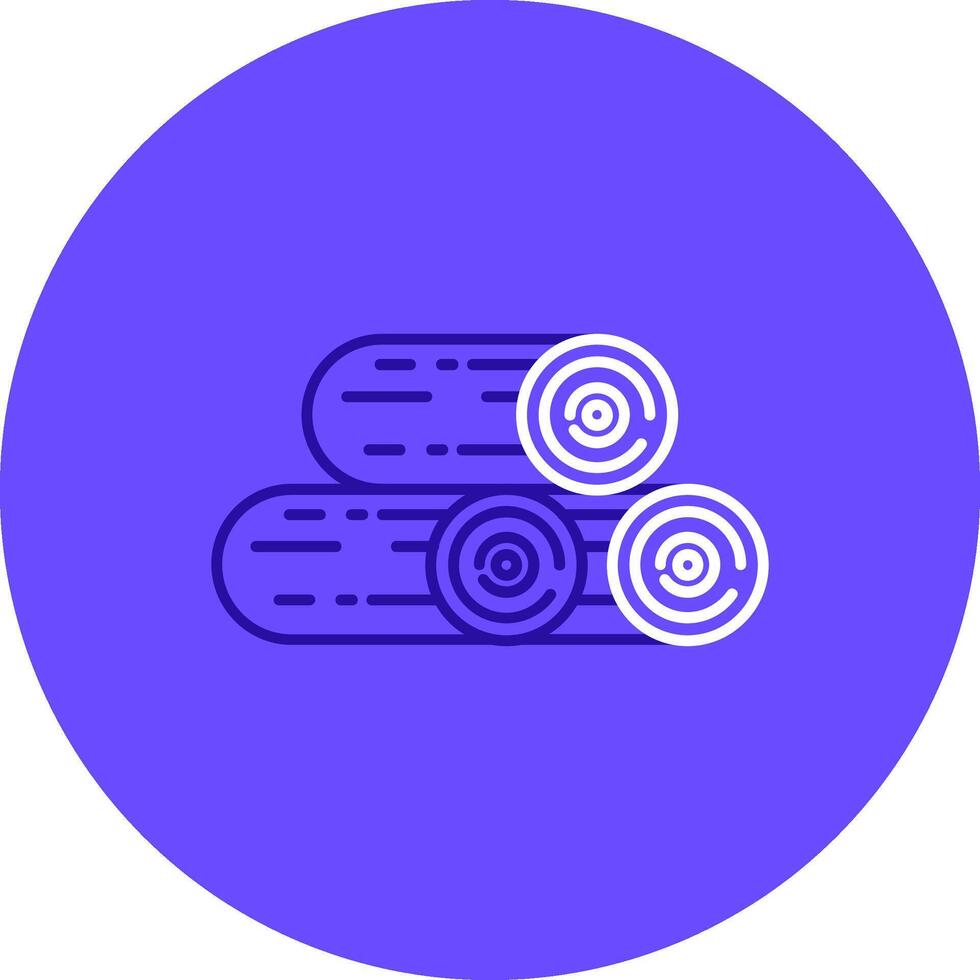 Wood Duo tune color circle Icon vector