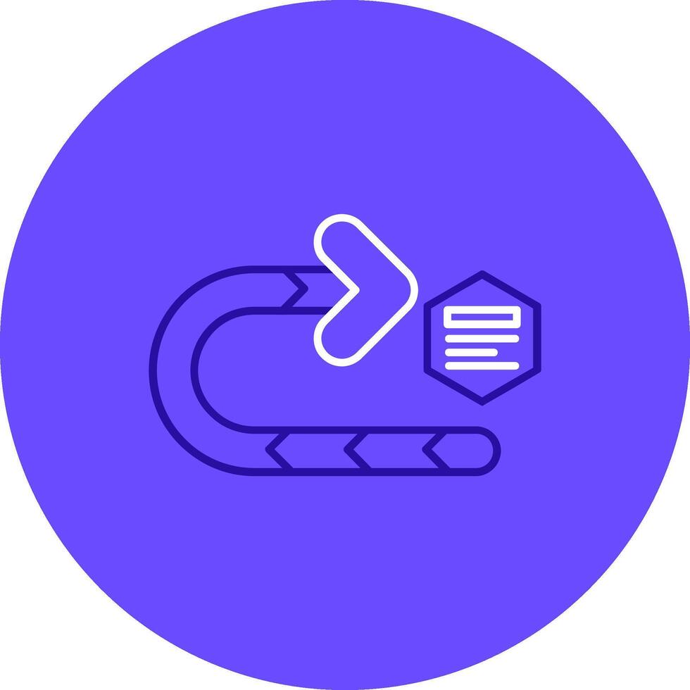 Right turn Duo tune color circle Icon vector
