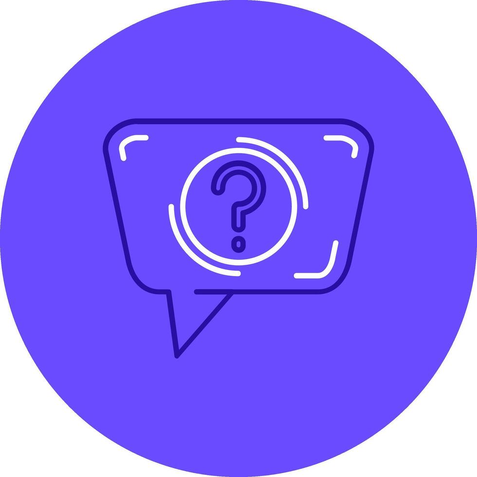 Question Duo tune color circle Icon vector