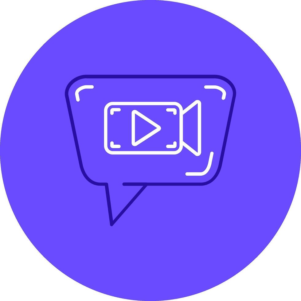 Video chat Duo tune color circle Icon vector