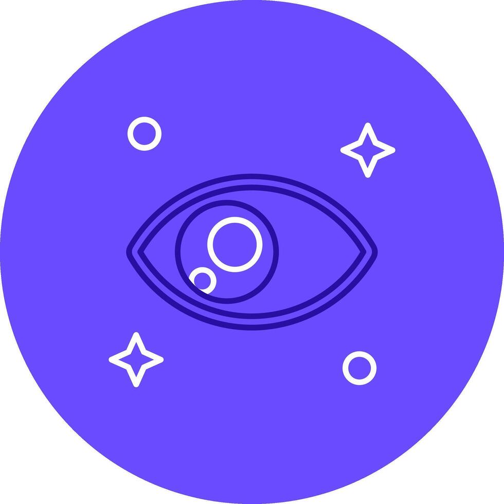 Eye Duo tune color circle Icon vector