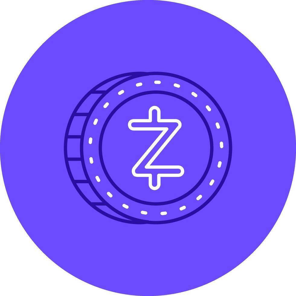 zcash dúo melodía color circulo icono vector