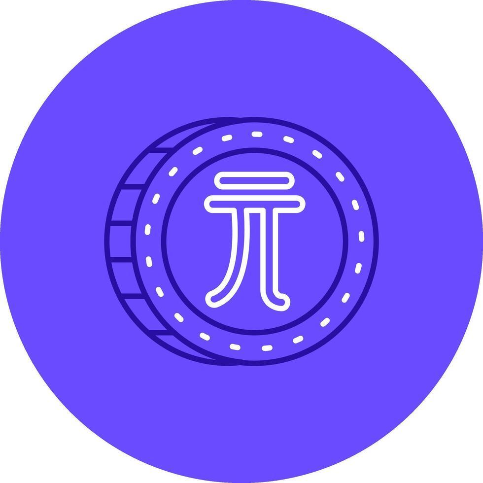 New taiwan dollar Duo tune color circle Icon vector