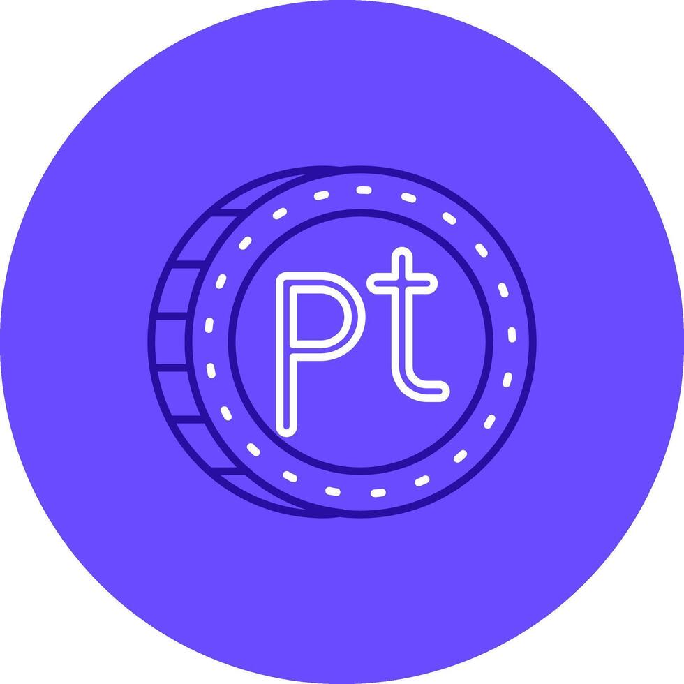 Peseta Duo tune color circle Icon vector