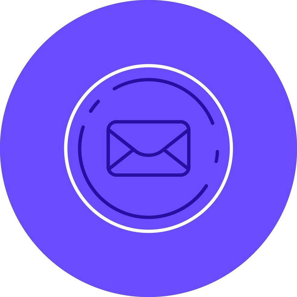 Email Duo tune color circle Icon vector