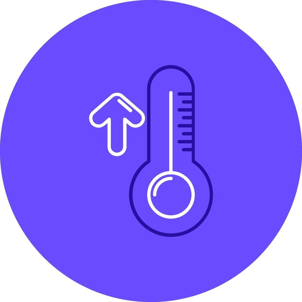 High temperature Duo tune color circle Icon vector