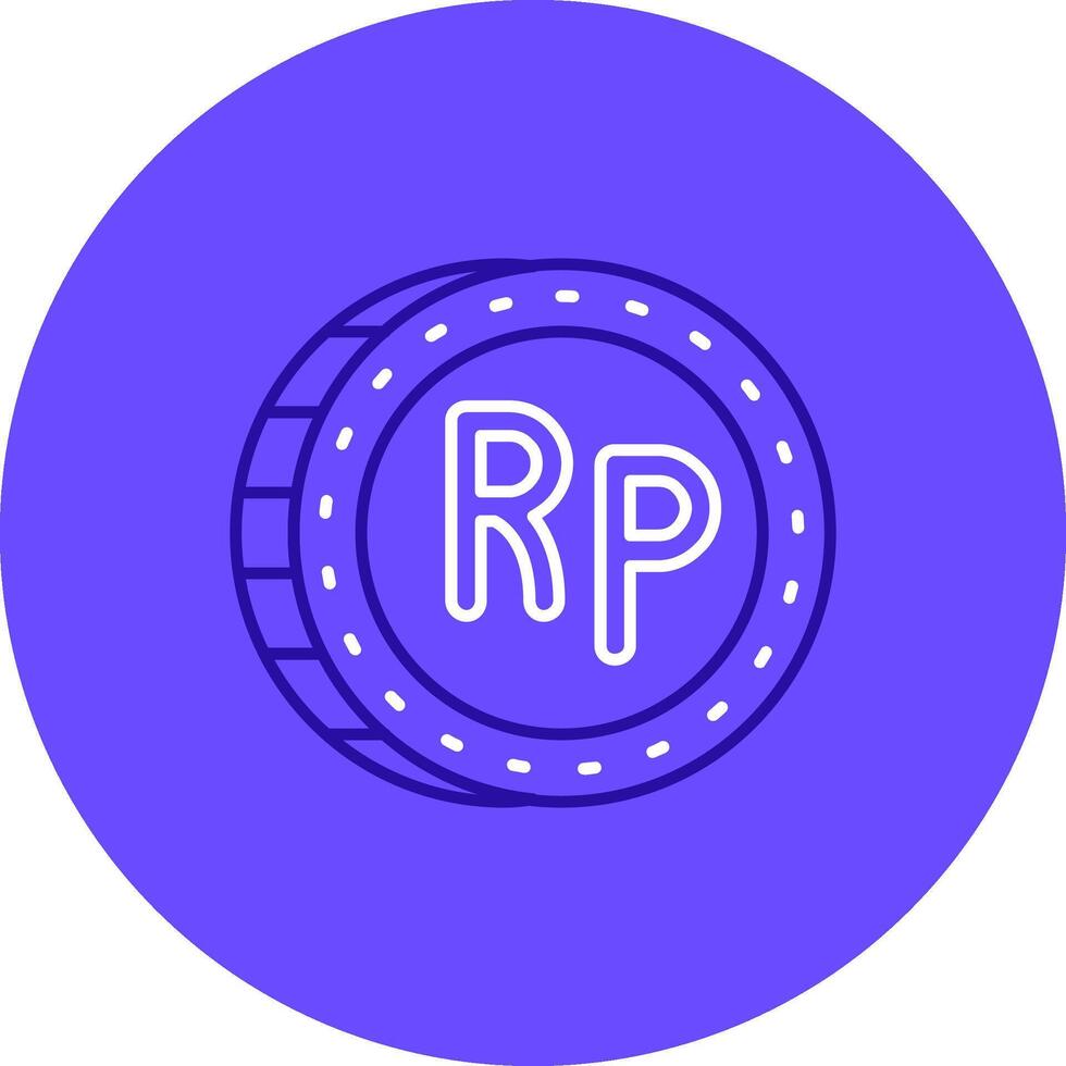 Indonesian rupiah Duo tune color circle Icon vector