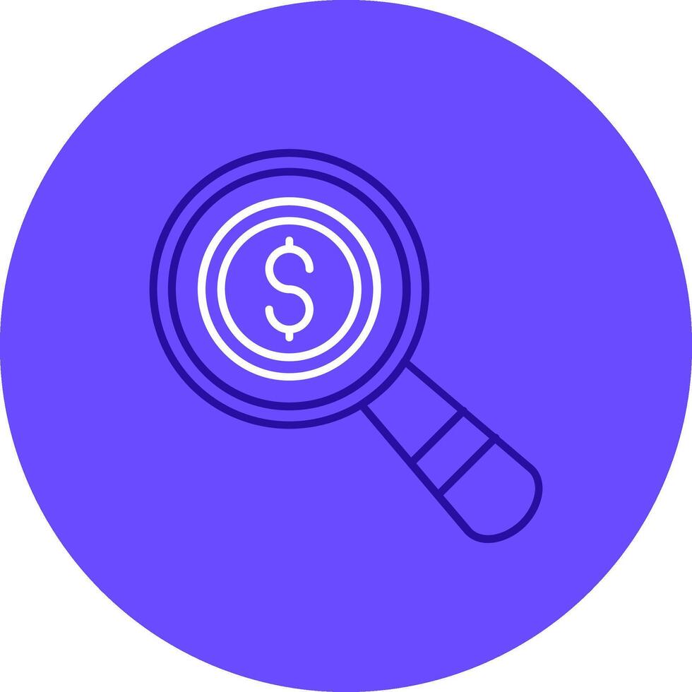 Magnifier Duo tune color circle Icon vector