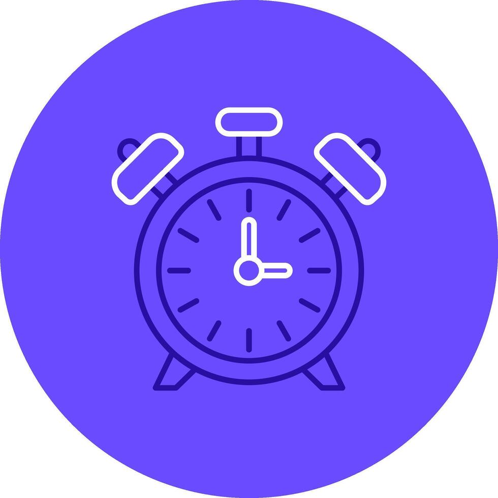 Alarm clock Duo tune color circle Icon vector