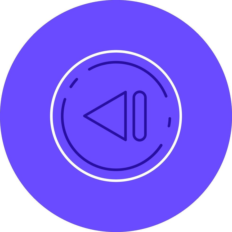 Previous Duo tune color circle Icon vector