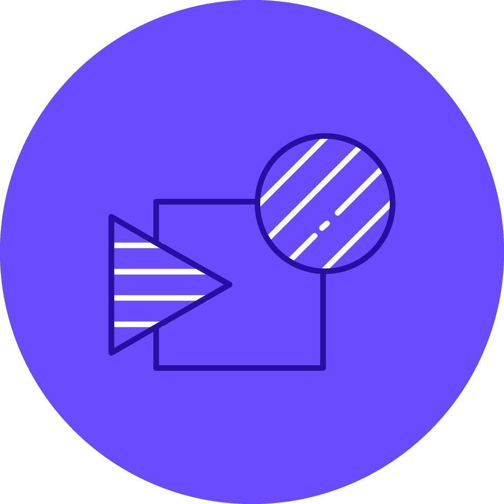 Intersect Duo tune color circle Icon vector