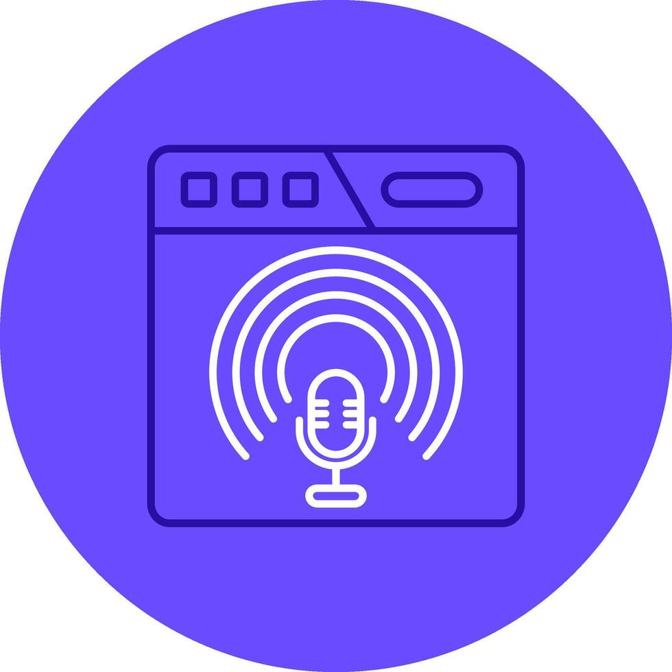 podcast Duo tune color circle Icon vector