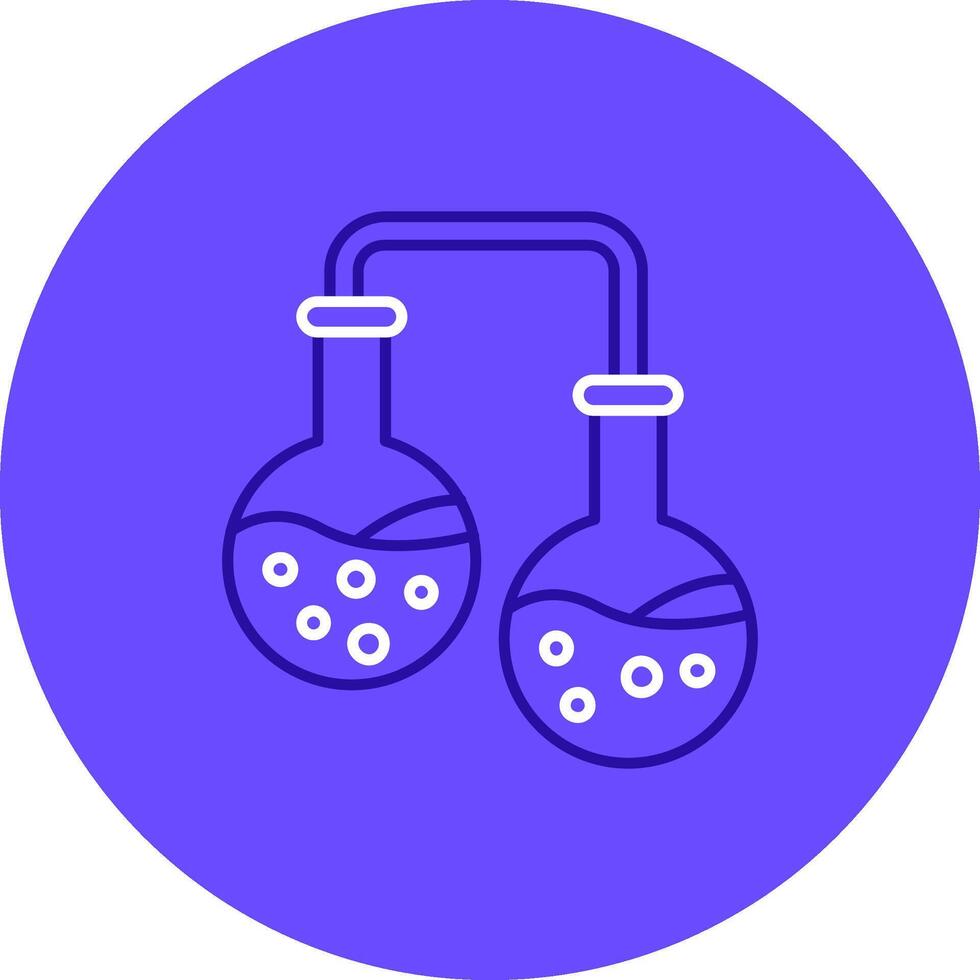 Experiment Duo tune color circle Icon vector