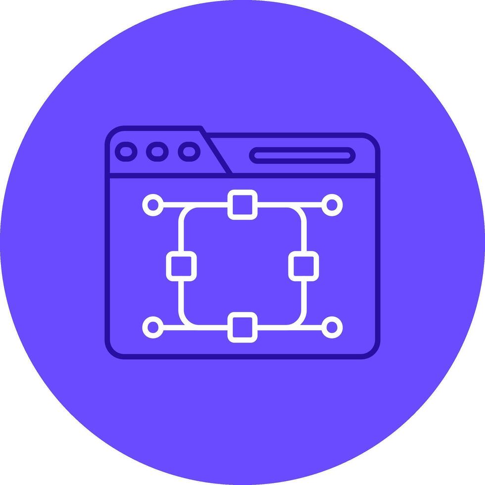 Curve Duo tune color circle Icon vector