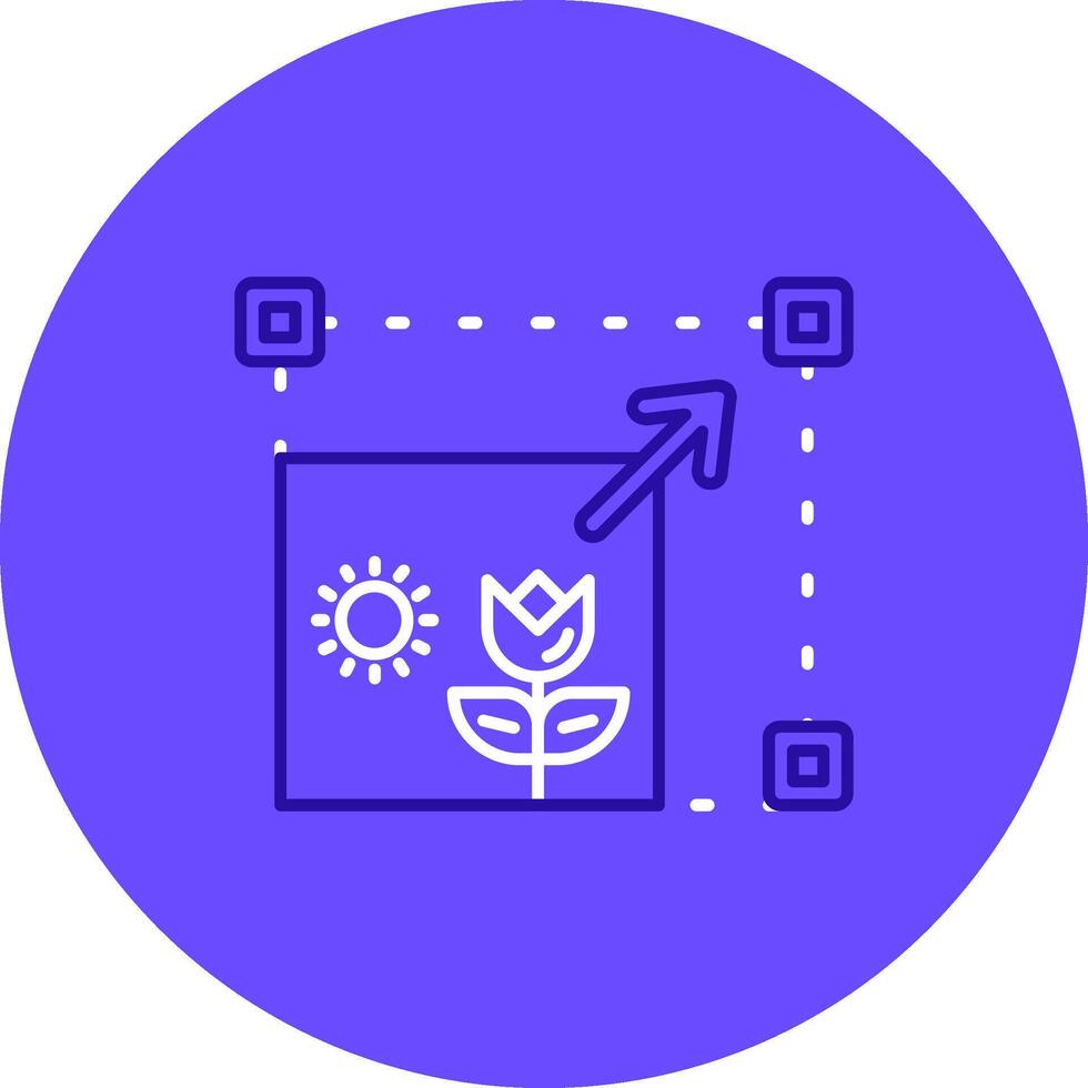 Resizing Duo tune color circle Icon vector