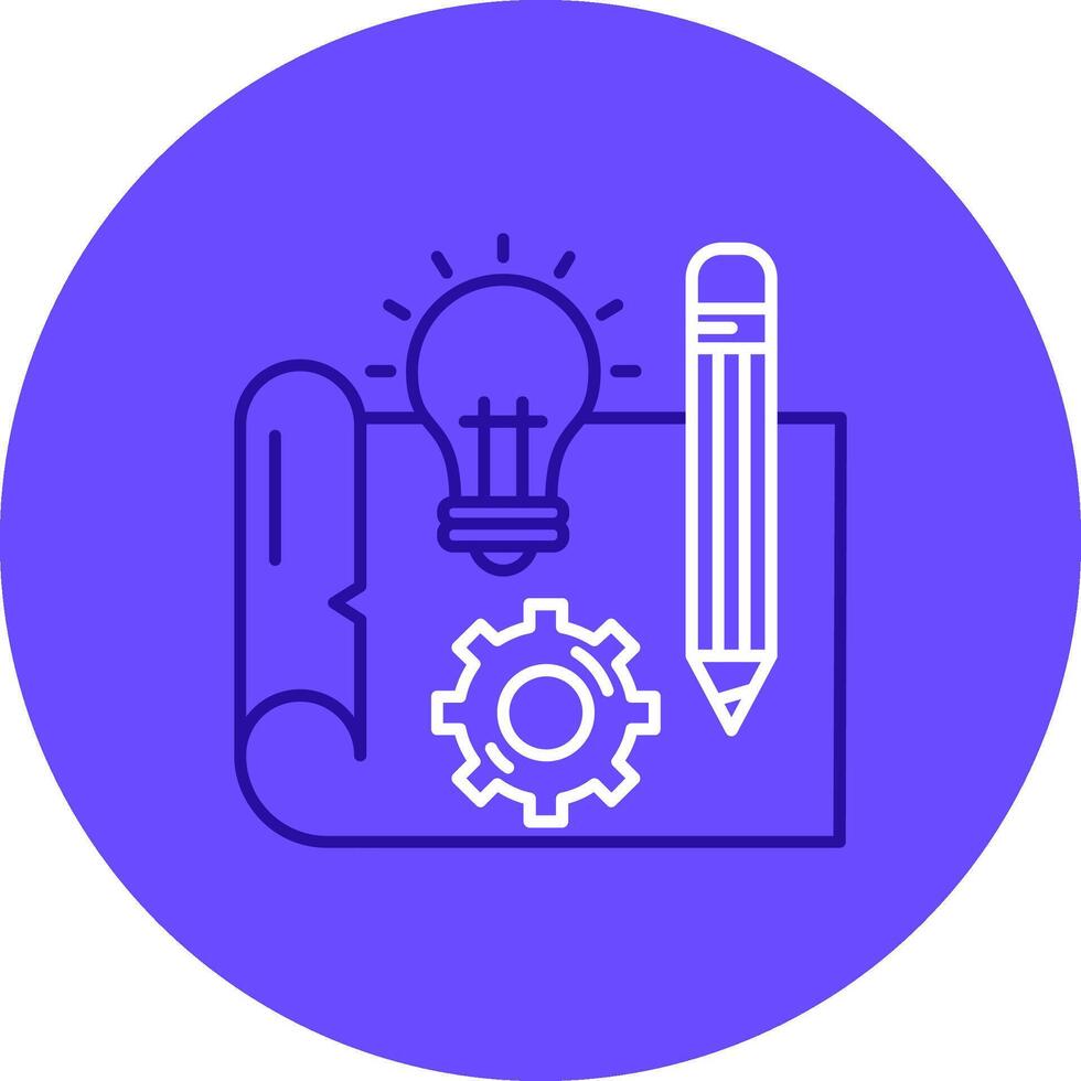 Blueprint Duo tune color circle Icon vector