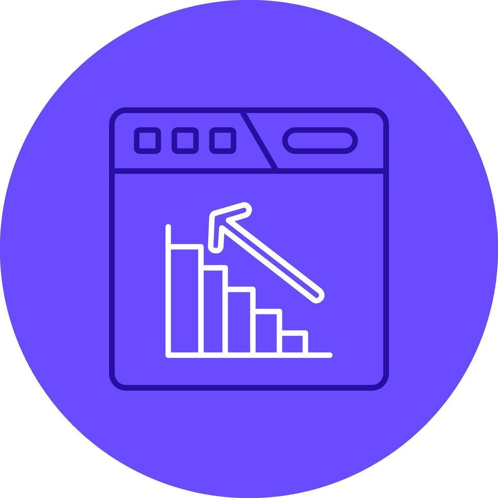 Bar chart Duo tune color circle Icon vector