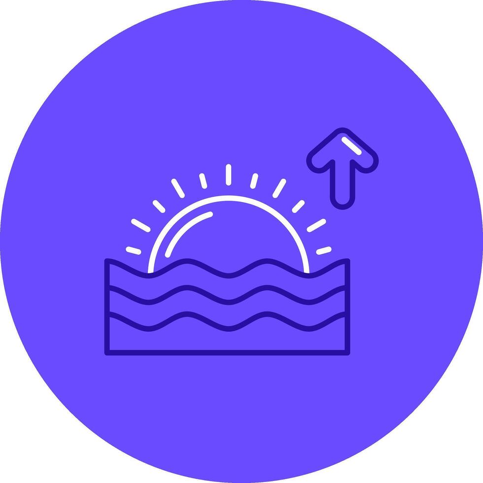 Sunrise Duo tune color circle Icon vector