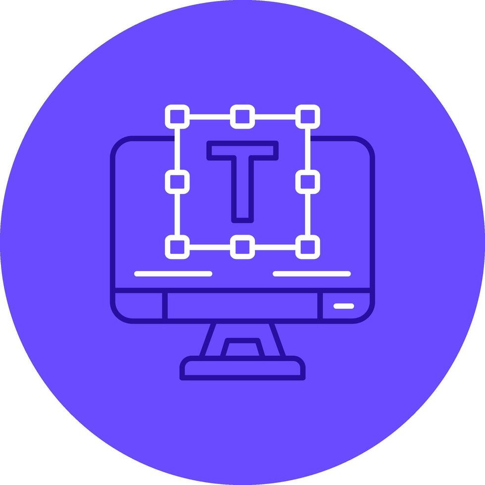 Typography Duo tune color circle Icon vector
